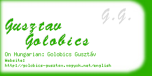 gusztav golobics business card